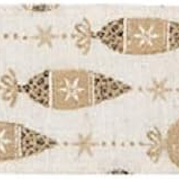 Gold Glitter Ornaments Wired Edge Ribbon 2.5 Inch Christmas Craft Supplies - Picture 8 of 8